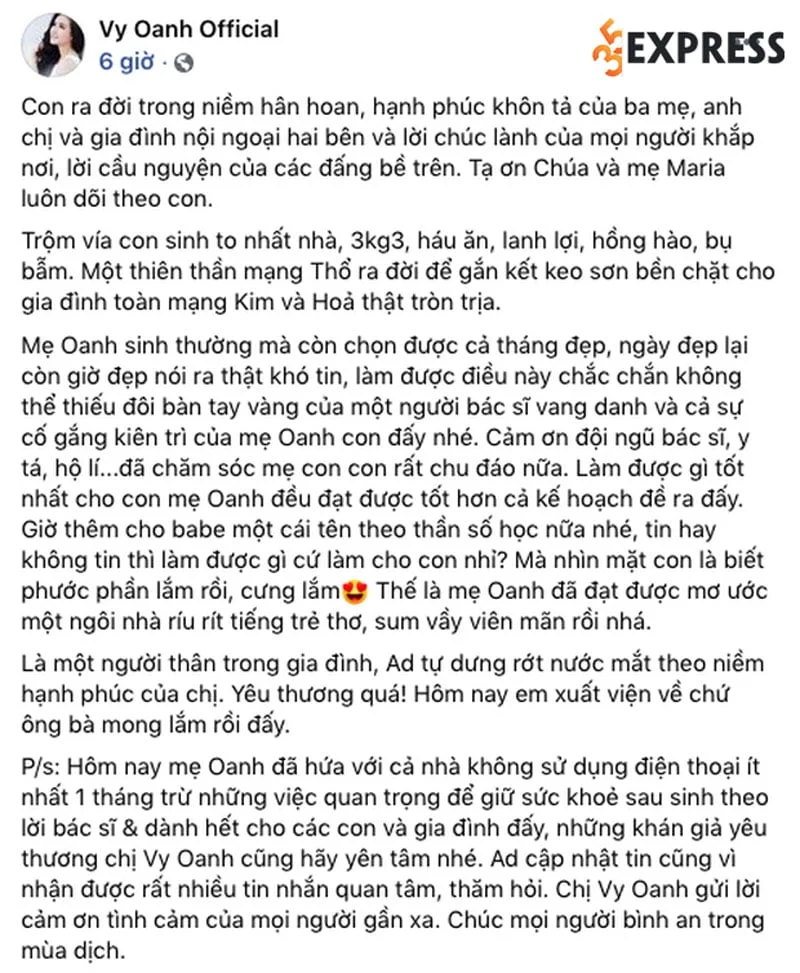 phia-vy-oanh-chinh-thuc-len-tieng-ve-thoi-gian-sinh-con-dai-12-thang-35express