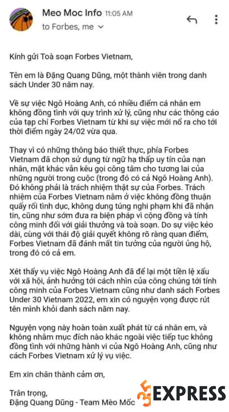 hoa-si-dang-quang-dung-xin-rut-ten-khoi-danh-sach-under-30-cua-forbes-35express