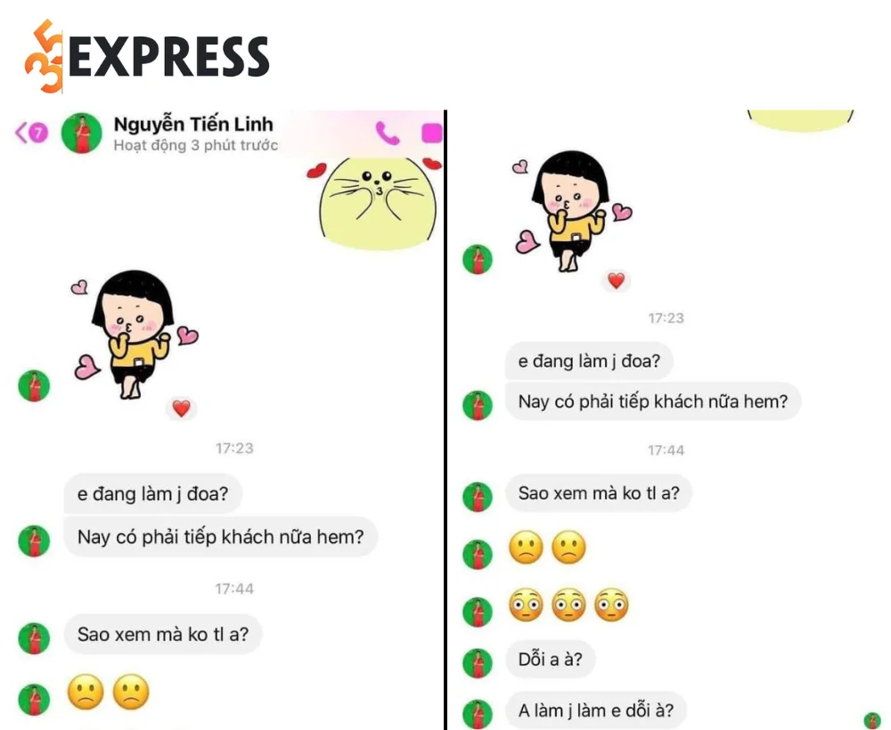 Đoạn chat được cho là của Tiến Linh và hotgirl Bích Ngọc