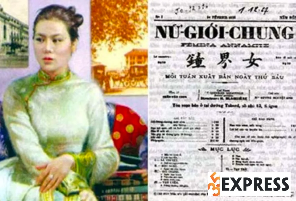 Tờ báo Nữ giới chung do Sương Nguyệt Anh chủ bút