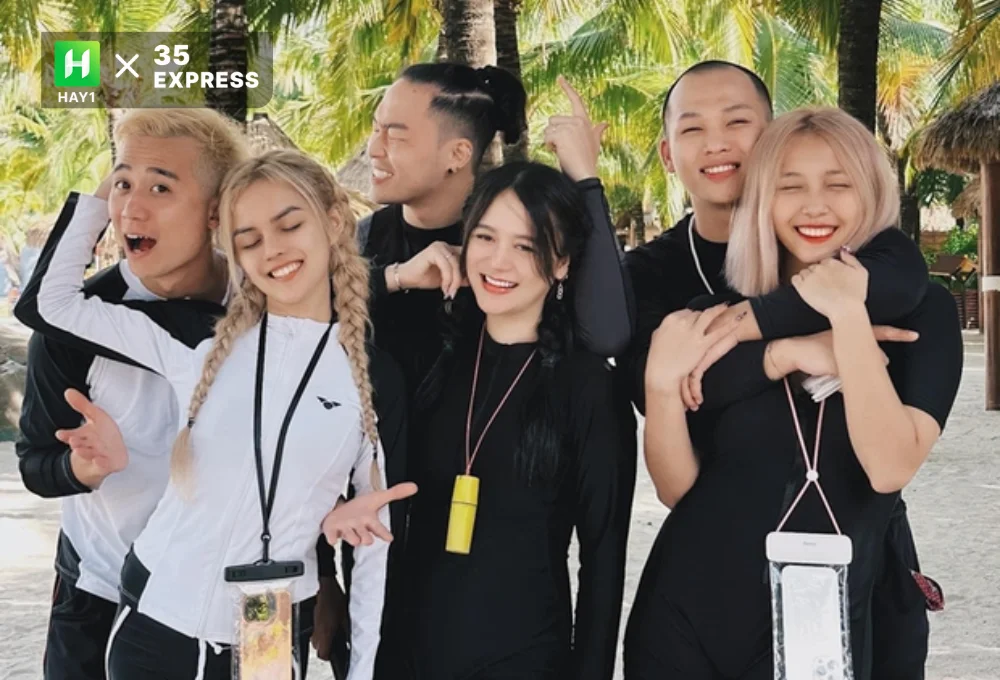 Ba cặp đôi Fansie Family (trái) - Thủng Long Family (giữa) - Tra và Trọc (phải)