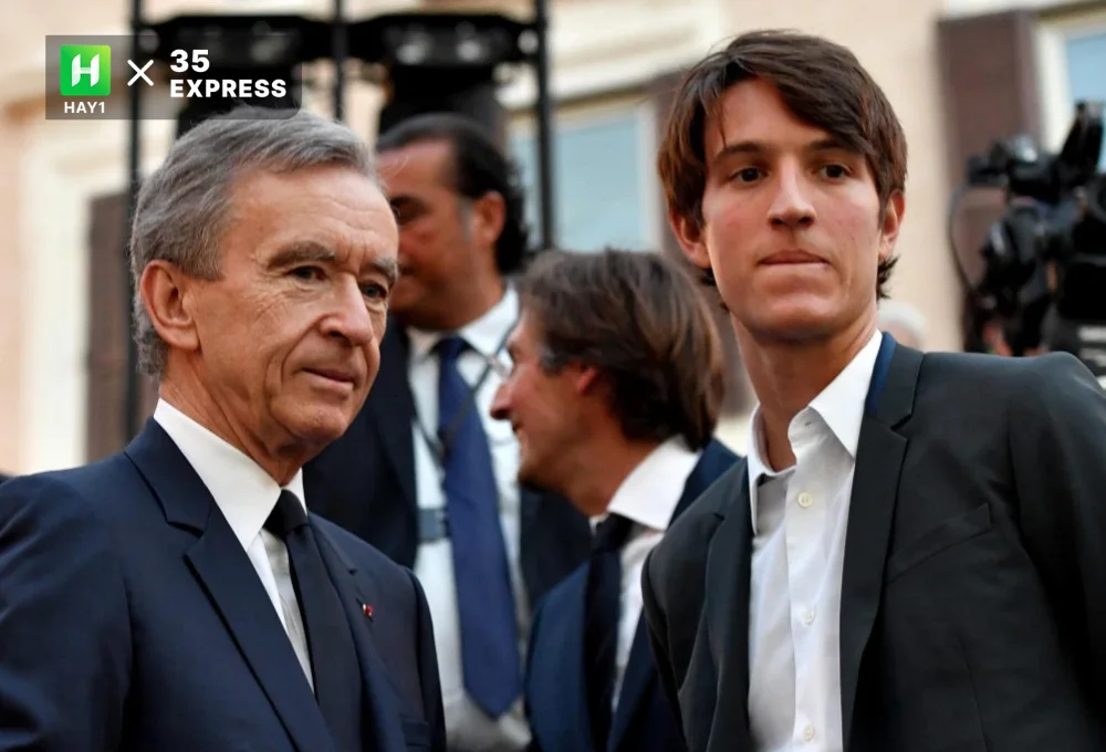 Tỷ phú Bernard Arnault và con trai thứ ba Alexandre Arnault