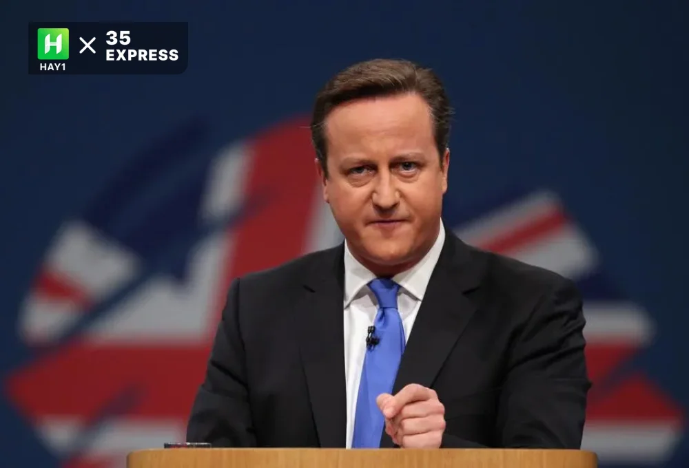 Cựu Thủ tướng Anh David Cameron tới dự một sự kiện tại London