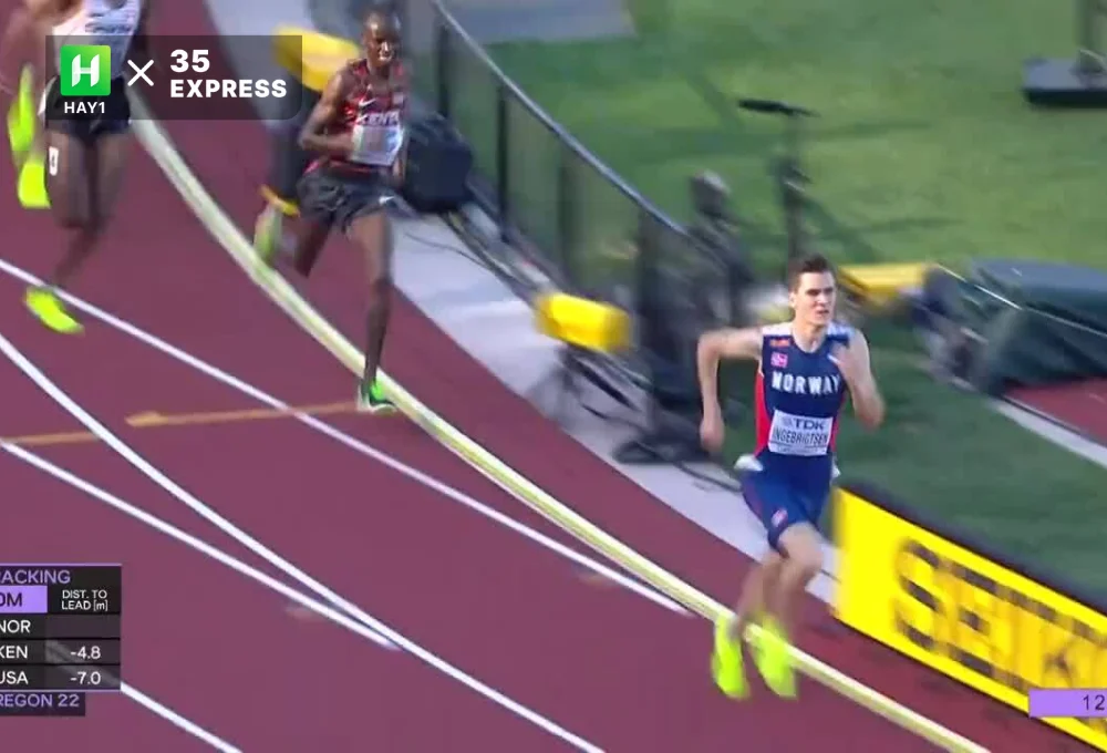 Jakob Ingebrigtsen phá kỷ lục thế giới cự ly 2000m tại Brussels Diamond League với thông số 4 phút 43,13 giây