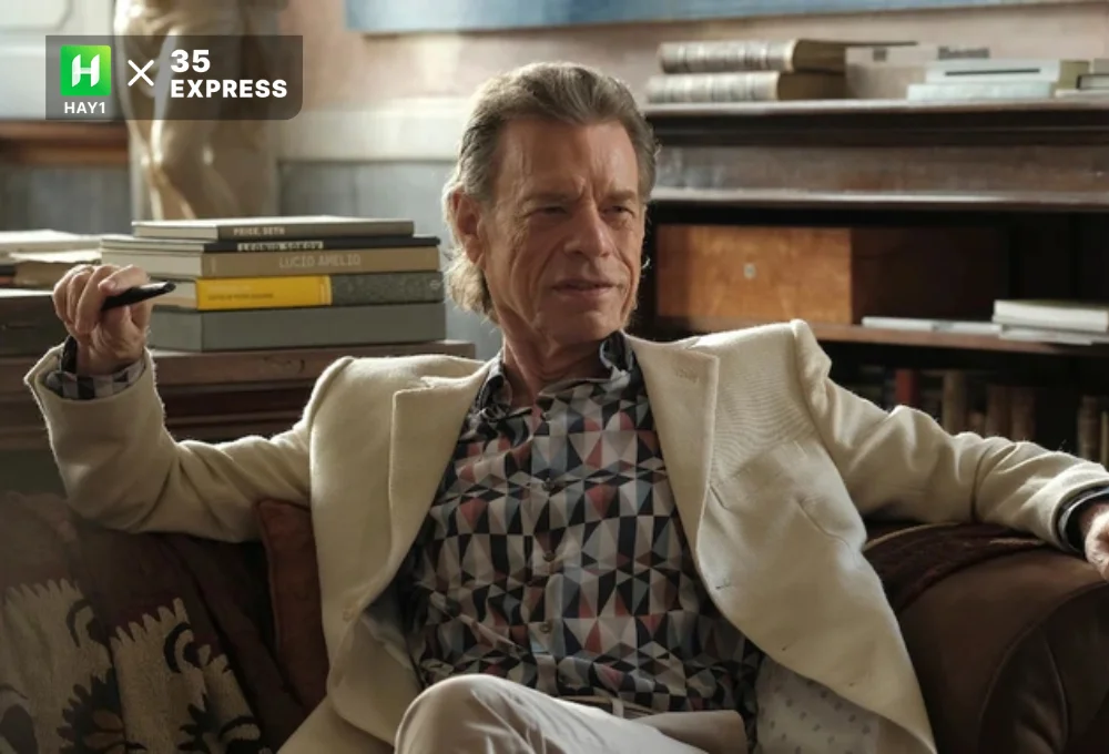 Mick Jagger trong phim "The Burnt Orange Heresy"
