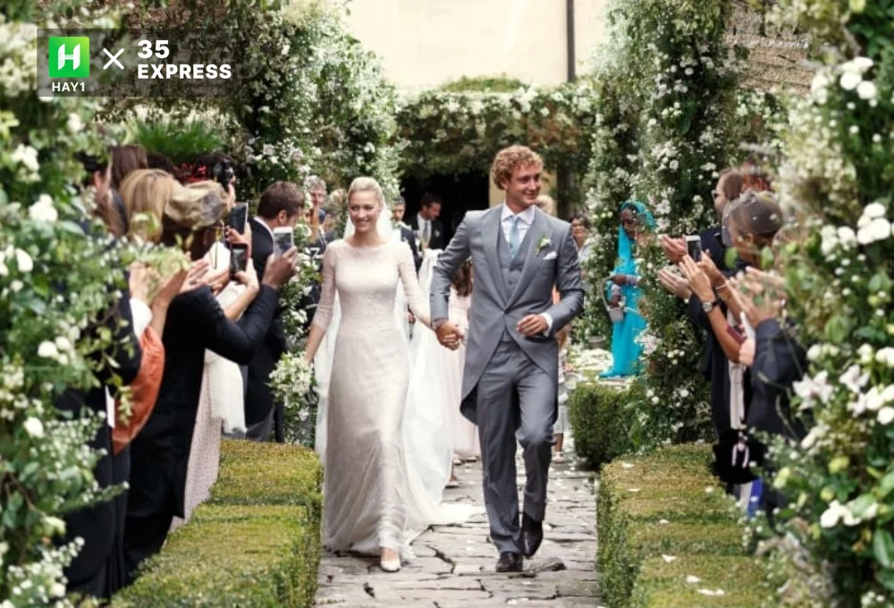 Hôn lễ của hoàng tử Pierre Casiraghi và Beatrice Borromeo diễn ra tại khu vườn trong cung điện Hoàng gia Monaco