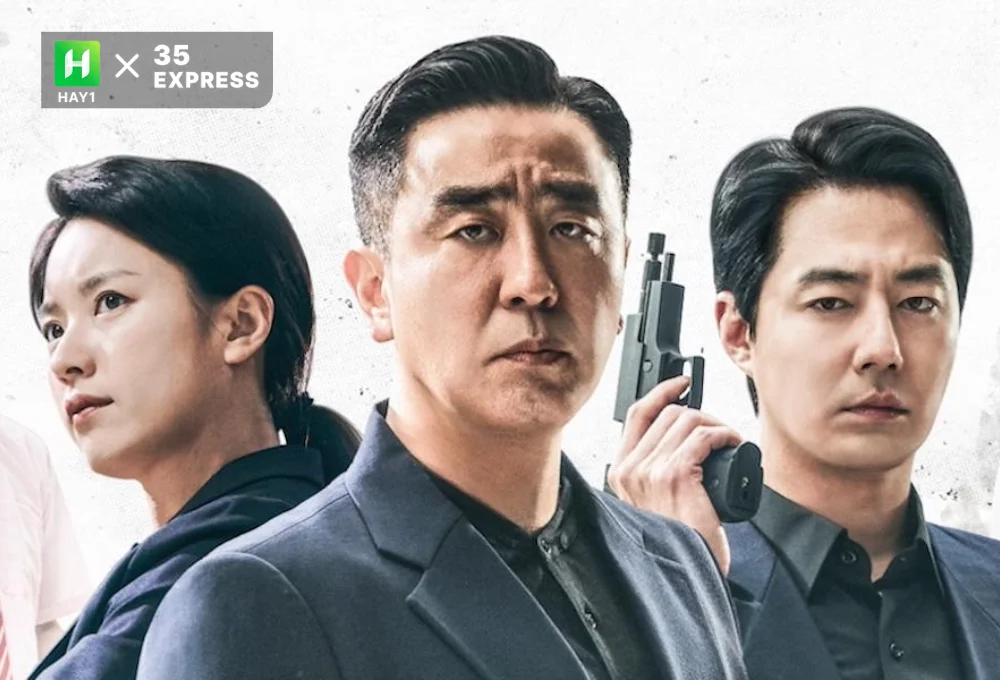 Ryu Seung Ryong (giữa) cùng Jo In Sung và Han Hyo Joo trong "Moving"