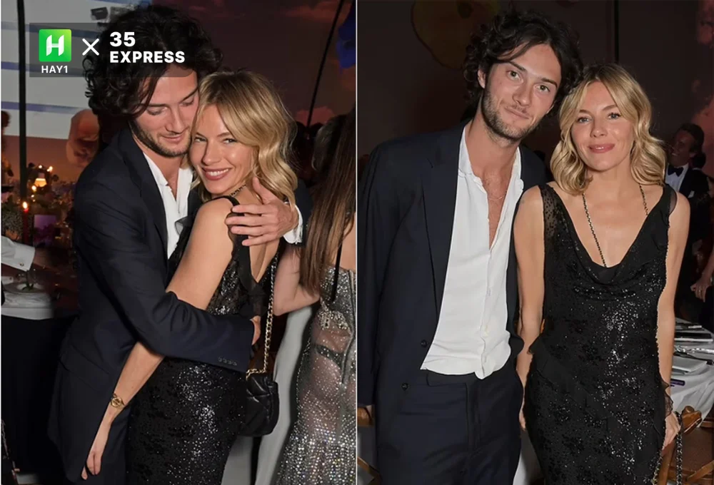 Sienna Miller và Oli Green đẹp đôi dự tiệc từ thiện tại Anh ngày 5/5/2022