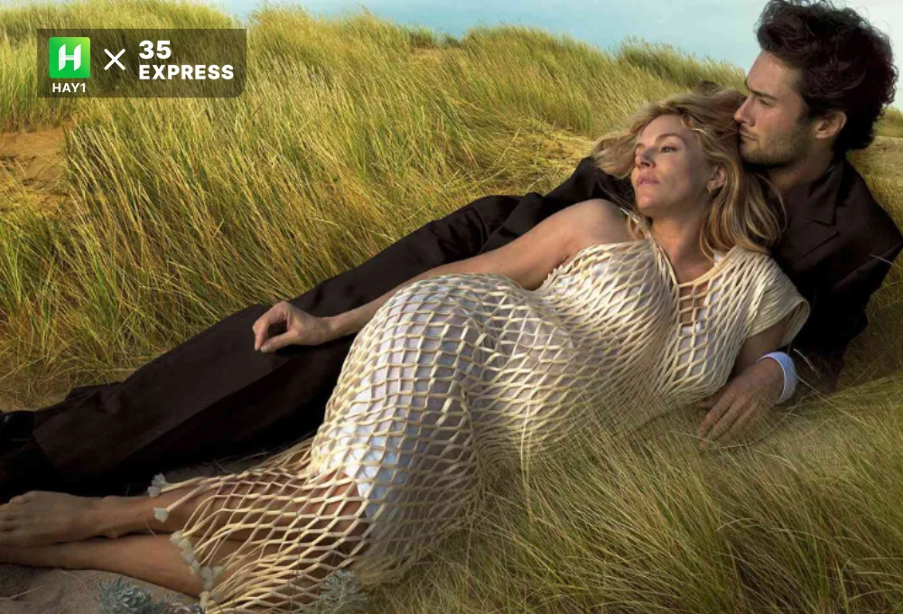 Sienna Miller và Oli Green trên tạp chí Vogue mùa Đông 2024