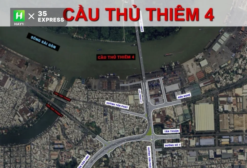 Cầu Thủ Thiêm 4 có ổng chiều dài toàn tuyến đạt 2.160km - Trần Du Lịch