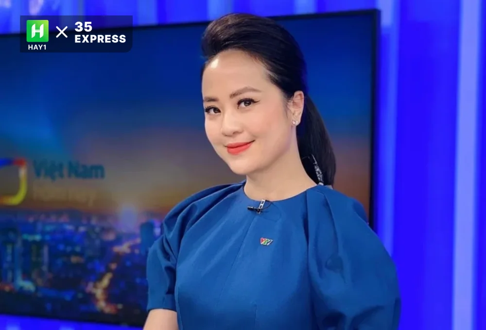 BTV Ngọc Bích trên chương trình Việt Nam hôm nay.