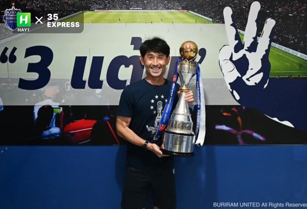 HLV Ishii Masatada có 2 năm liên tiếp giành cú ăn 3 với Buriram United