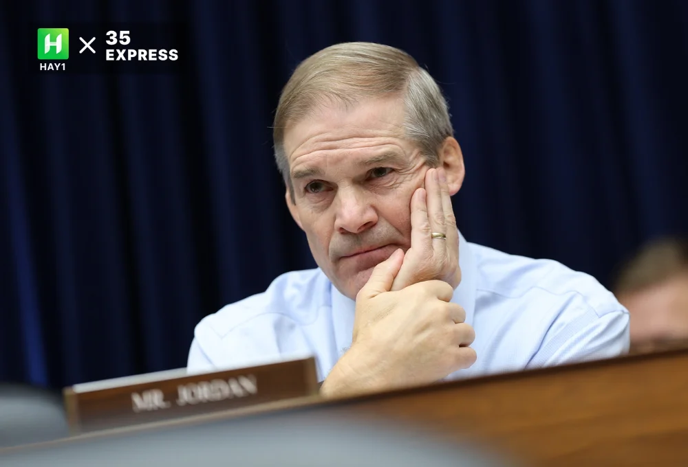 Ông Jim Jordan tại cuộc họp báo trên Đồi Capitol ở Washington