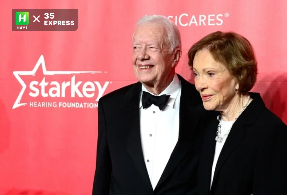 Cựu Tổng thống Mỹ Jimmy Carter và cựu đệ nhất phu nhân Rosalynn Carter tại một sự kiện