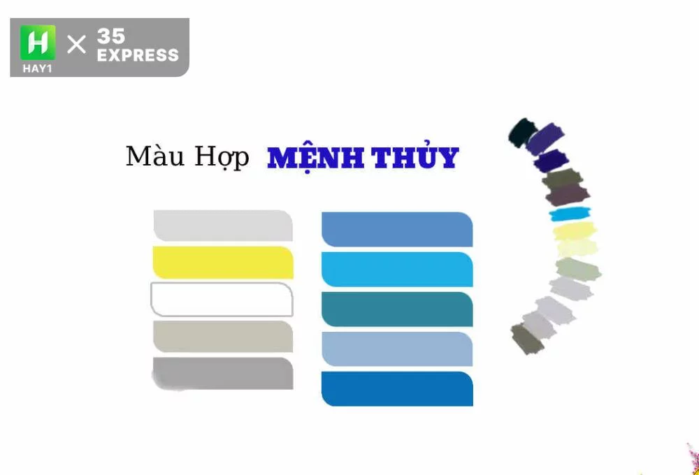 Mệnh Thủy hợp màu nào và khắc màu nào?