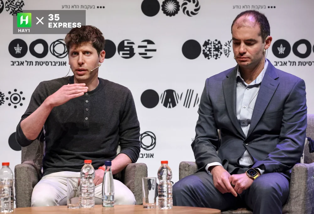 Sam Altman và Ilya Sutskever trong một buổi trao đổi về AI