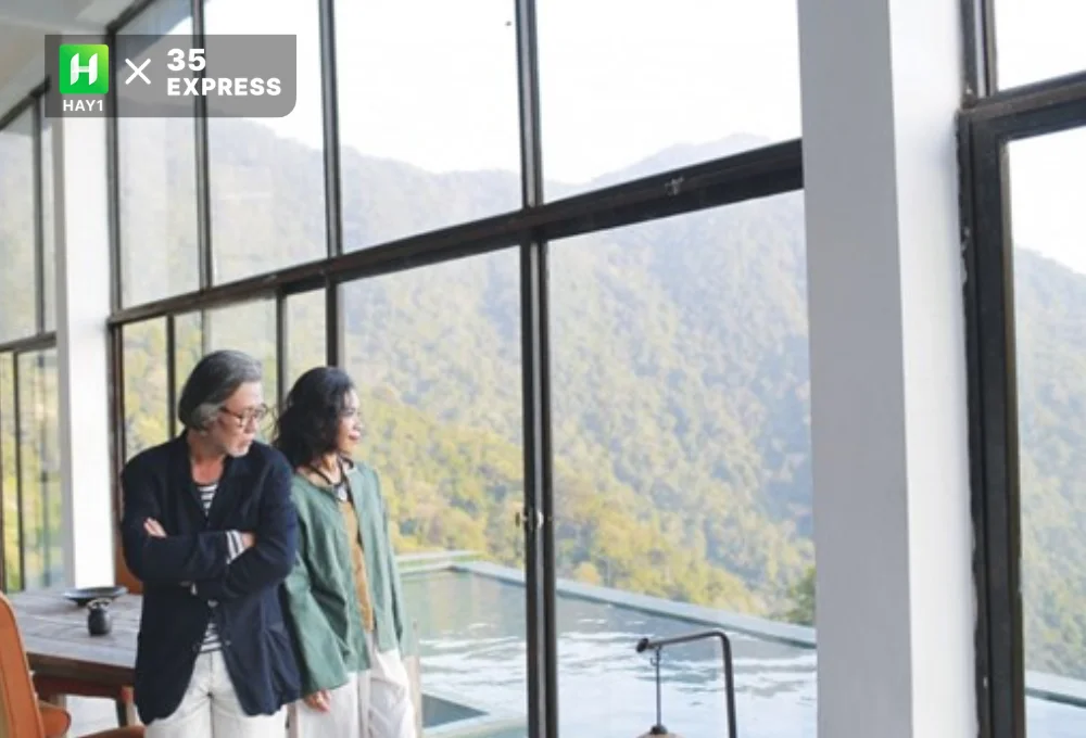 Nhà văn Nguyễn Quí Đức tại căn biệt thự ở Tam Đảo