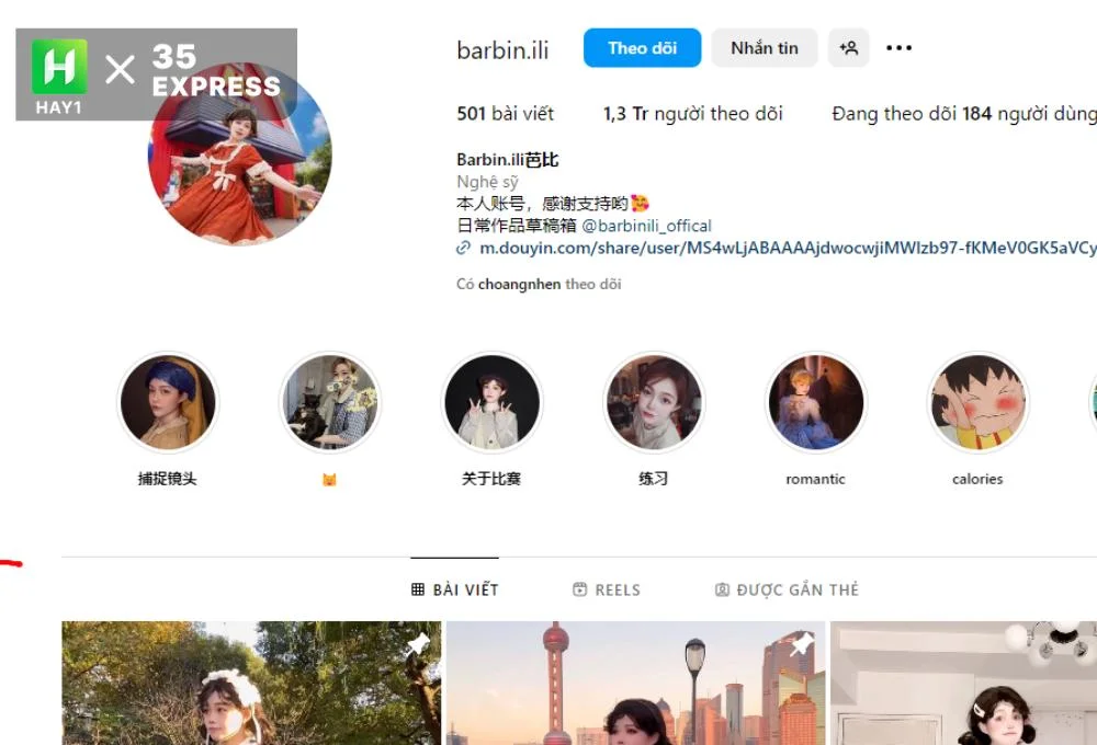 Instagram của Barbin