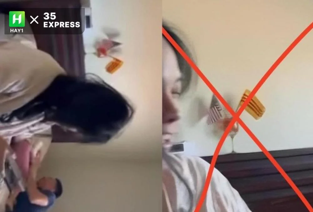 cờ ba que trong phòng ngọc mai