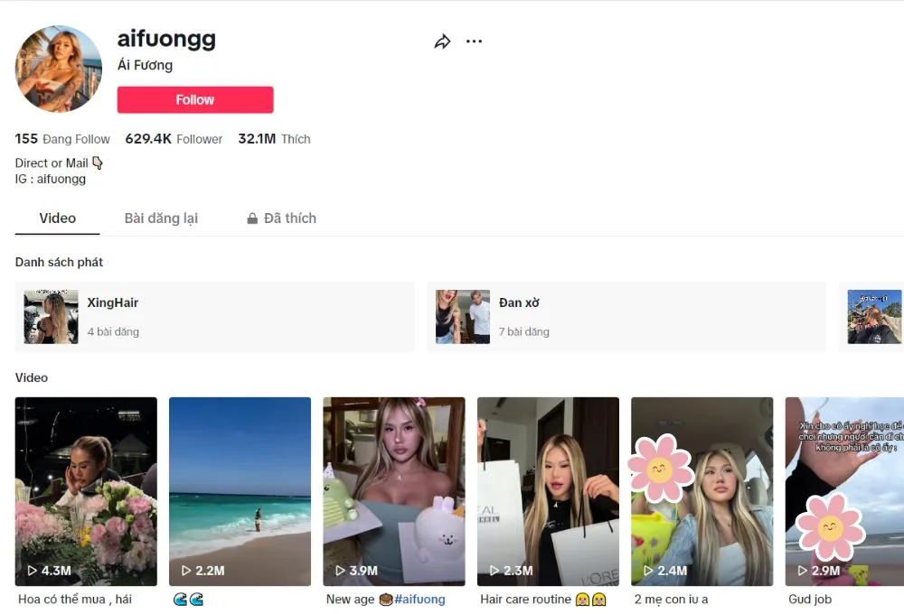 Hot Tiktoker Ai Fuong là ai?