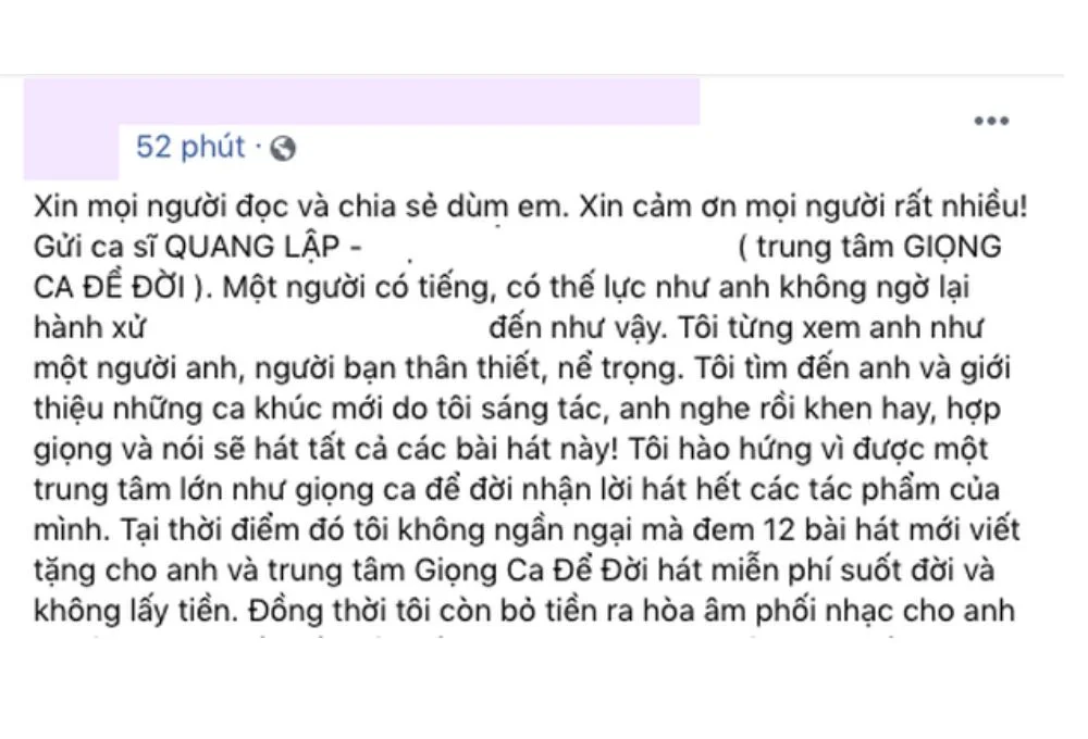 Quang Lập vướng nghi vấn "xài chùa" 20 ca khúc