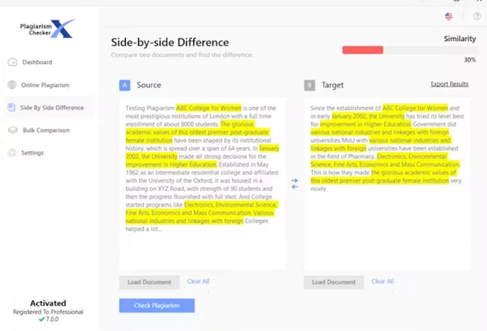 Plagiarism Checker X
