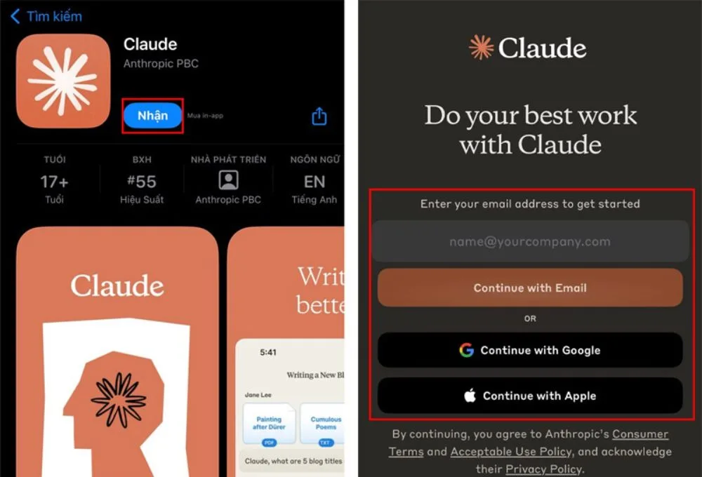 đăng ký tài khoản Claude AI
