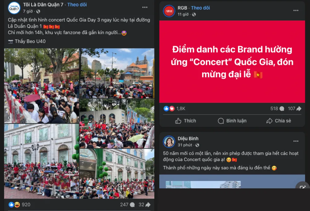 Mạng xã hội lan toả hình ảnh "Concert quốc gia"