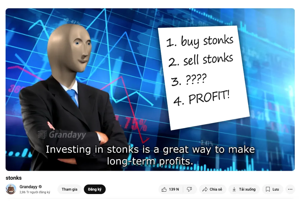 Nguồn gốc ra đời của stonk meme