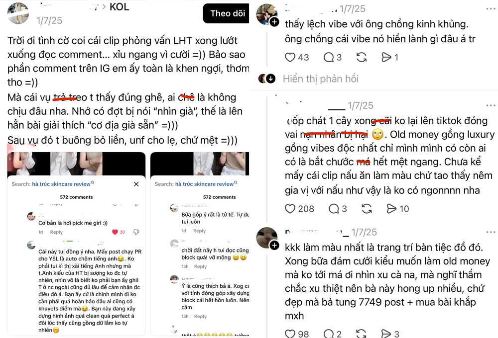 Phú bà đang được dân mạng gọi “pick me girl” thứ thiệt
